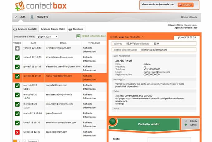 contactbox software gestione contatti